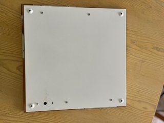 Plafón de techo moderno cristal, madera y metal