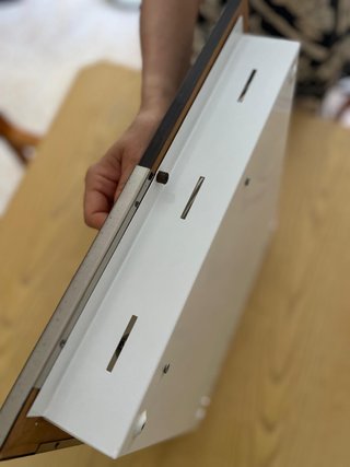 Plafón de techo moderno cristal, madera y metal