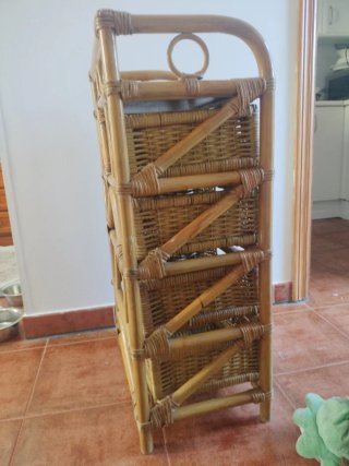 Cajonera Bambú y Mimbre