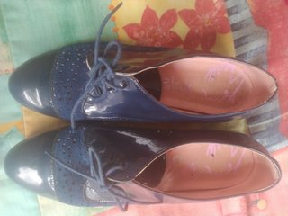 Zapatos Pitillos azules talla 39 - Estilo Oxford
