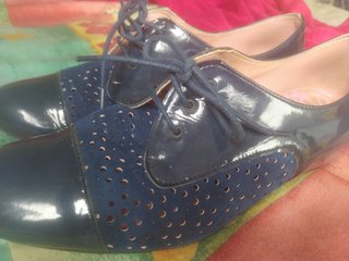 Zapatos Pitillos azules talla 39 - Estilo Oxford