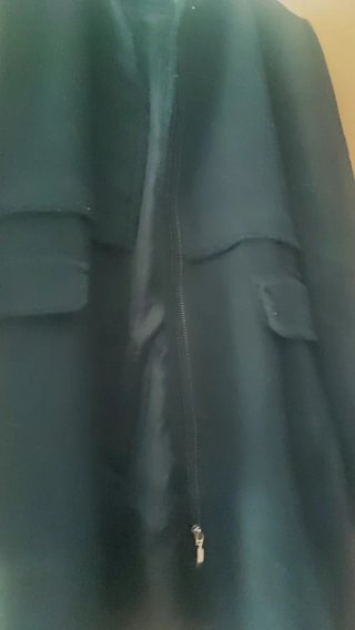 Abrigo paño negro Stradivarius Talla L