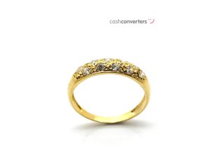 anillo oro 18k con piedra con circonita