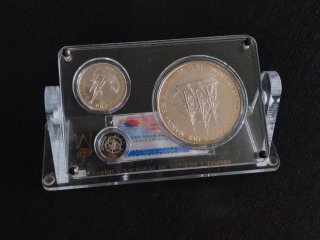 Colección 3 monedas plata 25, 5 y 1 Ecu