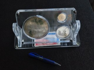 Colección 3 monedas plata 25, 5 y 1 Ecu