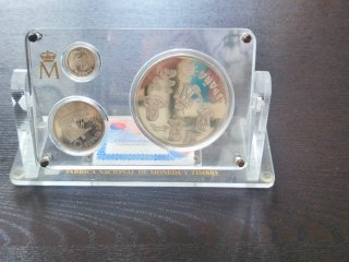 Colección 3 monedas plata 25, 5 y 1 Ecu