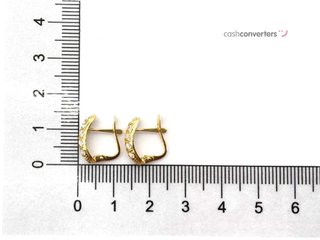pendientes oro 18k con piedra con circonita