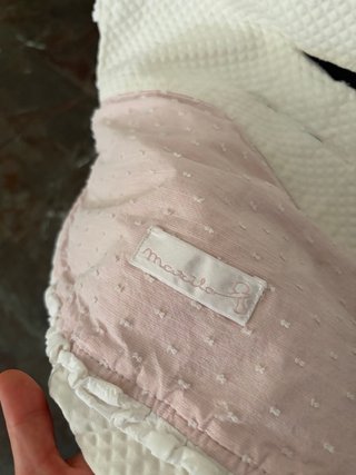 Colchoneta Silla Bebé Rosa y Blanca