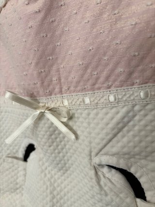 Colchoneta Silla Bebé Rosa y Blanca
