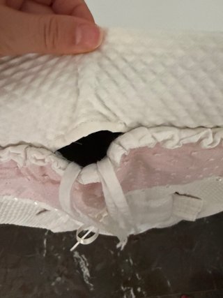 Colchoneta Silla Bebé Rosa y Blanca