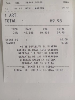 Maxcom MM834 Móvil Libre Negro