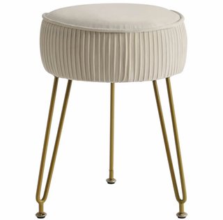 Puf/Butaca Beige y Dorado