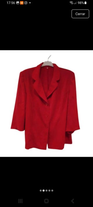 Traje chaqueta y falda rojo T.54
