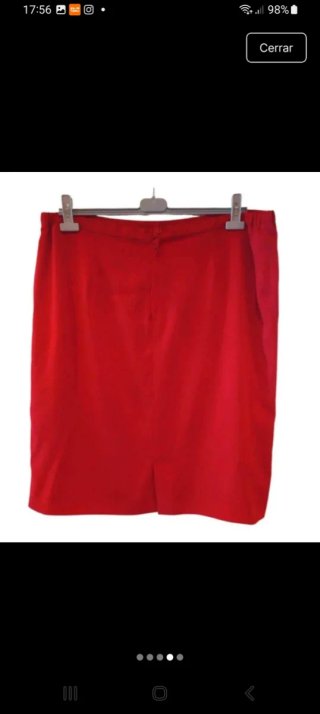 Traje chaqueta y falda rojo T.54