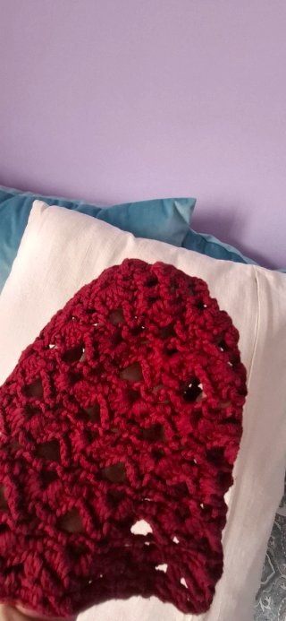 Gorro de crochet rojo