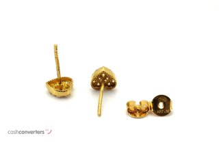 pendientes oro 18k con piedra con circonita