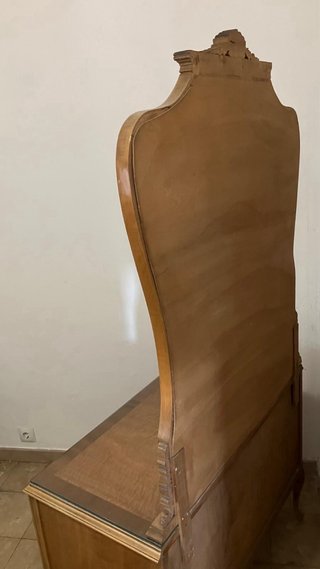 Tocador vintage madera y cristal