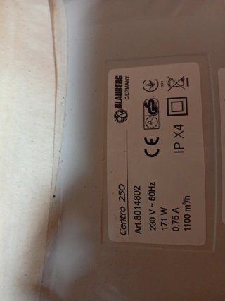 Extractor de aire 1100 m3/h