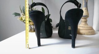 Talla 38 - Sandalias Tacón Plataforma Lazo Negro