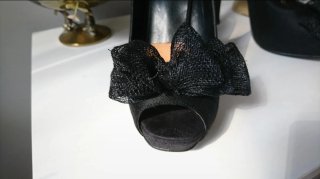 Talla 38 - Sandalias Tacón Plataforma Lazo Negro