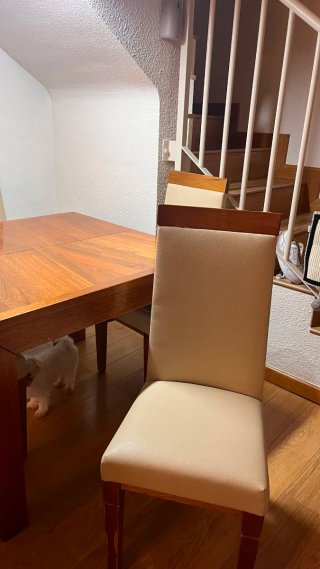 Mesa extensible madera con 4 sillas