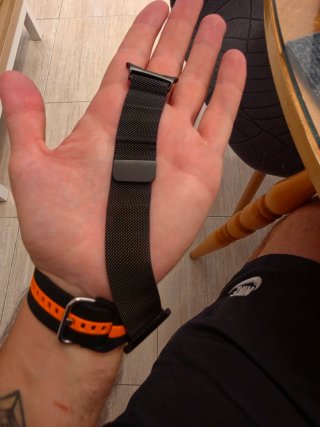 Pulsera Reloj 44mm Malla Negra