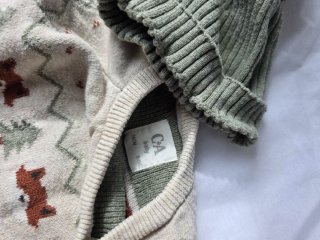 Conjunto bebé 1 mes: gorro, jersey y polainas
