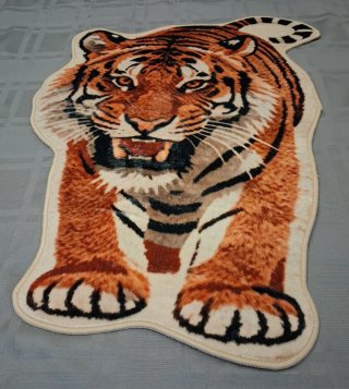 Tappeto antiscivolo Tigre Arancione e Nero 46x68cm