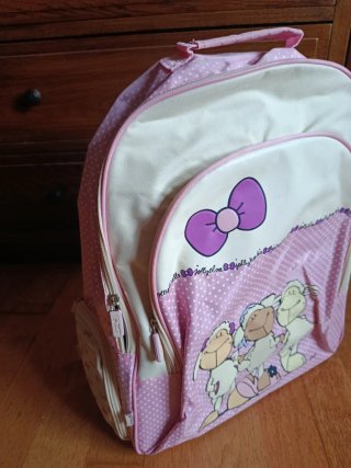 Mochila escolar infantil rosa