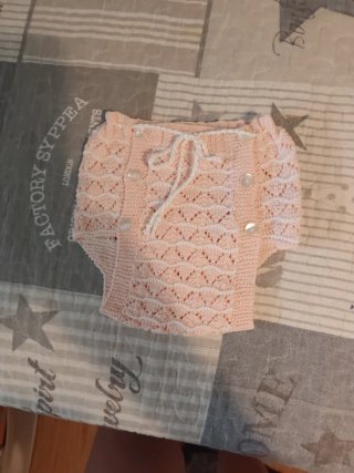 Cubre pañal braguitas de punto rosa