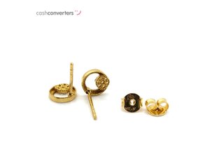 pendientes oro 18k con piedra con circonita