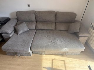 Sofá cama gris tela ¡Excelente Precio!