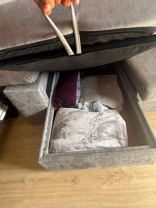 Sofá cama gris tela ¡Excelente Precio!