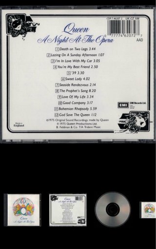 CD Queen A Night At The Opera Uk 1975 collection