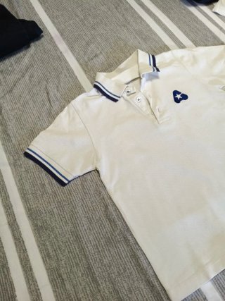 Polo Colegio Áquila Blanco Talla 4