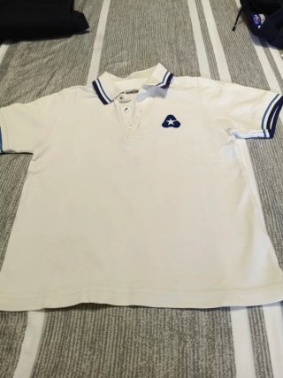 Polo Colegio Áquila Blanco Talla 4
