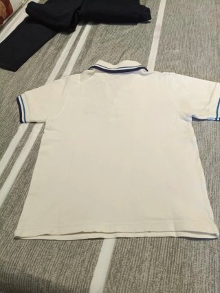 Polo Colegio Áquila Blanco Talla 4