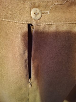 Falda larga beige