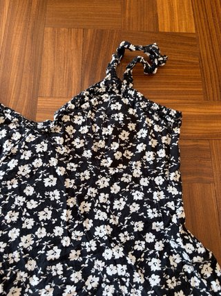 Vestito Subdued floreale nero e bianco