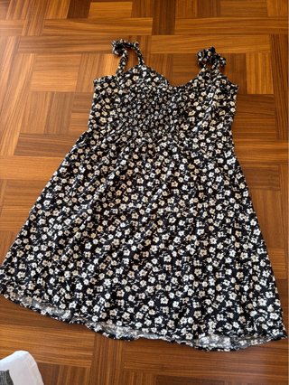 Vestito Subdued floreale nero e bianco