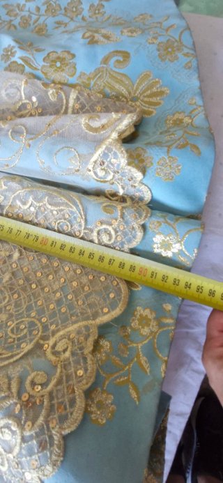 Traje Fallera 11-13 años Celeste y Oro