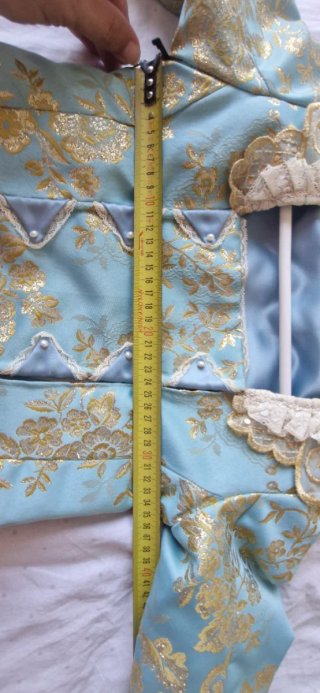 Traje Fallera 11-13 años Celeste y Oro