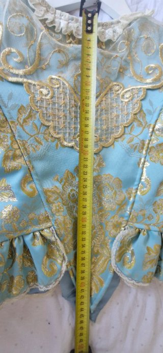 Traje Fallera 11-13 años Celeste y Oro