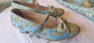 Traje Fallera 11-13 años Celeste y Oro