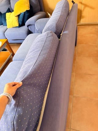 Sofá 2 plazas azul