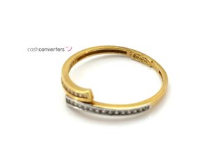 anillo oro 18k con circonita