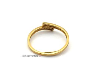 anillo oro 18k con circonita