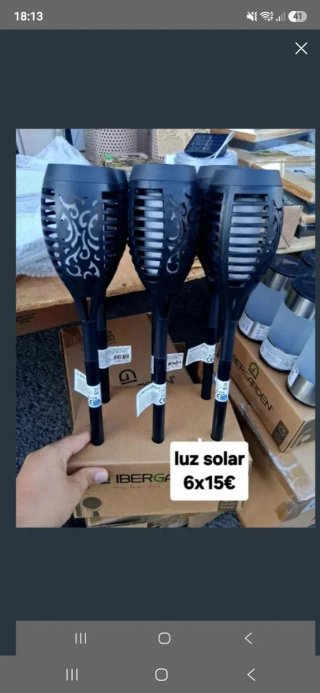 6 Luces Solares Antorcha x 15€