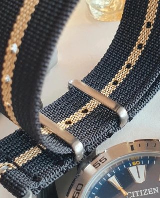 Correa de reloj NATO, balística, vintage, 20 mm