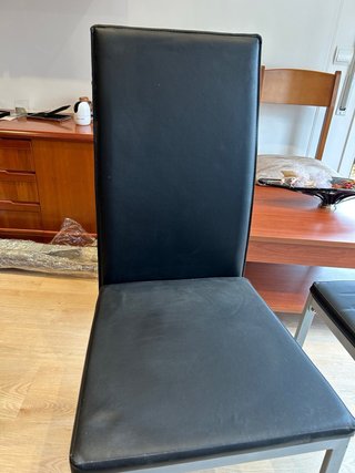 Juego de 3 Sillas Comedor Negras